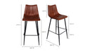 Alibi Bar Stool Brown - Set Of Two