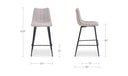 Alibi Bar Stool Beige - Set Of Two