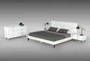 valencia contemporary white bed