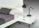 valencia contemporary white bed