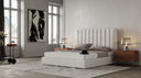 Palermo - Italian Modern Faux Concrete & Walnut Bedroom Set