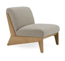 Vance - Modern Brown Fabric + Wood Accent Chair