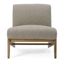 Vance - Modern Sand Fabric + Wood Accent Chair