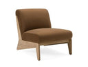Vance - Modern Brown Fabric + Wood Accent Chair