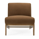 Vance - Modern Brown Fabric + Wood Accent Chair