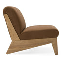Vance - Modern Brown Fabric + Wood Accent Chair