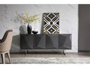 Splendor - Grey High Gloss Slatted Buffet
