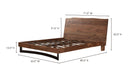 Bent Queen Size Bed Brown