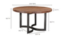 Bent Round Dining Table 54In Brown