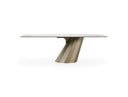 Vela - Modern Ceramic + Brass Dining Table