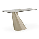 Vela - Modern Ceramic + Brass Console Table