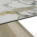 Vela - Modern Ceramic + Brass Console Table