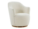 Gypsum - Modern White Swivel Accent Chair