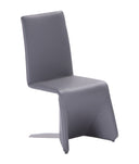 Nisse - Contemporary Grey Leatherette Dining Chair (Set of 2)