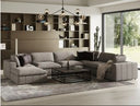 Vicki - Modern Grey Fabric Ottoman
