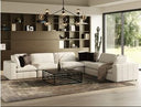 Vicki - Modern Off-White Fabric Modular Armless Seat