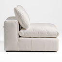 Vicki - Modern Off-White Fabric Modular Armless Seat