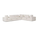 Vicki - Modern Off-White Fabric Ottoman