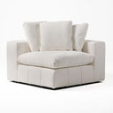 Vicki - Modern Off-White Fabric Modular Armless Seat