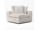 Vicki - Modern Off-White Fabric Modular Corner Seat
