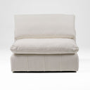 Vicki - Modern Off-White Fabric Modular Armless Seat