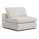 Vicki - Modern Off-White Fabric Modular Armless Seat