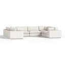 Vicki - Modern Off-White Fabric Modular Sectional-8-Piece Sectional