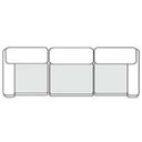 Vicki - Modern Off-White Fabric Modular Sectional-3-Piece Sectional