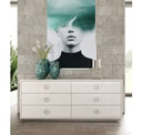 Victoria Modern White Crocodile Nightstand