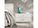 Victoria Modern White Crocodile Nightstand