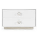 Victoria Modern White Crocodile Nightstand
