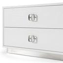 Victoria Modern White Crocodile Nightstand
