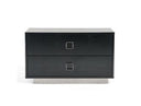 Victoria Modern Black Crocodile Nightstand