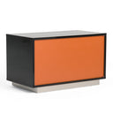 Victoria Modern Black Crocodile Nightstand