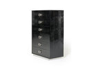 Victoria Modern Black Crocodile Chest