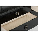 Victoria Modern Black Crocodile Chest