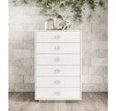 Victoria Modern White Crocodile Nightstand