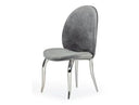Darley - Transitional Grey Velvet Dining Chair Set of 2