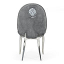 Vince - Glam Grey Velvet Dining Chair Set of 2