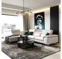 Viola - Italian Contemporary Cognac Leather Left Facing Sectional Sofa