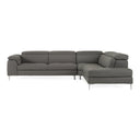 Viola - Italian Contemporary Deserto Leather Right Facing Sectional Sofa