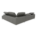 Viola - Italian Contemporary Blue-Grey Leather Right Facing Sectional Sofa