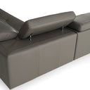 Viola - Italian Contemporary Grey Leather Right Facing Sectional Sofa