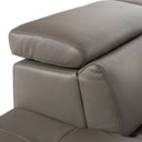 Viola - Italian Contemporary Grey Leather Left Facing Sectional Sofa