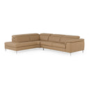 Viola - Italian Contemporary Deserto Leather Left Facing Sectional Sofa