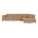 Viola - Italian Contemporary Deserto Leather Left Facing Sectional Sofa