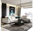 Viola - Italian Contemporary White Leather Left Facing Sectional Sofa