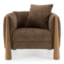 Voight - Contemporary Brown Fabric Accent Chair