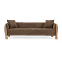 Voight - Contemporary Brown Fabric Accent Chair