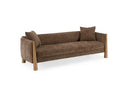 Voight - Contemporary Brown Fabric Sofa